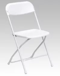 White Plastic Folding Chairs - CP