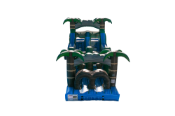 47' Blue Crush Obstacle Course with Dual Lane Slide