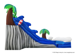 18' Malibu Splash Dual Lane Water Slide