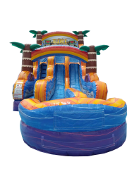 18' Tiki Plunge Dual Lane Water Slide