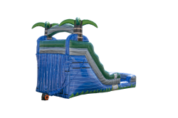15' Blue Crush Dual Lane Water Slide