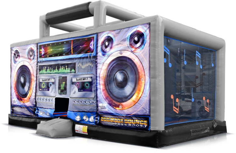 80s boom box themed bounce house rental for Lawrenceville parties
