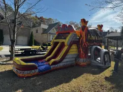 Floor is Lava Dual Lane slide Combo - Jumptastic