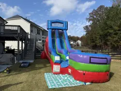 18' Retro Rainbow Water Slide - Jumptastic