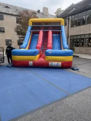18' Dual Lane Retro Fun Dry Slide - Jumptastic