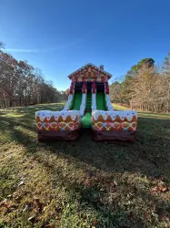 16' Dual Lane Gingerbread Slide - Jumptastic