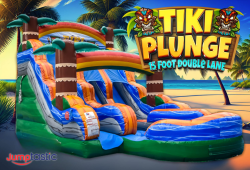 15' Tiki Plunge Dual Lane Water Slide