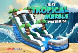 15' Tropical Marble Water Slide