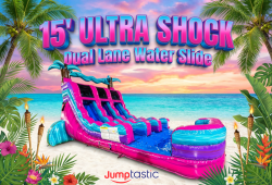 15' Dual Lane Ultra Shock Water Slide