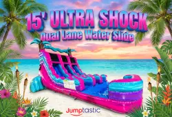 15' Dual Lane Ultra Shock Water Slide