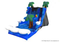 18' Malibu Splash Dual Lane Water Slide - Jumptastic