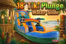 18' Tiki Plunge Water Slide