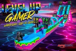 19' Level Up Gamer Water Slide with Slip N Slide