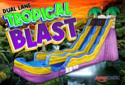 20' Tropical Blast Dual Lane Slide