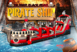 22' The Black Pearl Dual Lane Water Slide