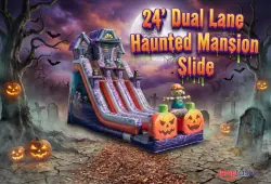 24' Dual Lane Haunted Mansion Slide