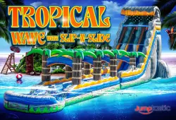24' Tropical Wave Dual Lane Slip N Slide