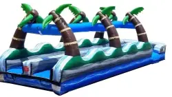 35' Tropical Palms Dual Lane Slip N Slide - Jumptastic