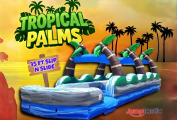 35' Tropical Palms Dual Lane Slip N Slide