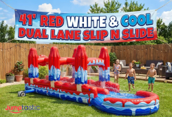 41' Red White & Cool Dual Lane Slip N Slide