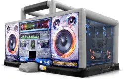 80's Boom Box Jumbo Bounce House - Jumptastic