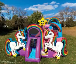 Unicorn Bounce and Slide Combo - Jumptastic