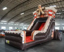 19' Gingerbread House Slide - Jumptastic