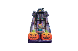 24' Dual Lane Haunted Mansion Slide - Jumptastic