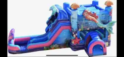 Mermaid Dual Lane Combo Bounce and Slide - Jumptastic