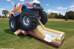 Monster Truck Deluxe XL Bounce and 15' Slide - Jumptastic