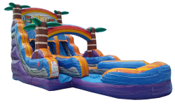 15' Tiki Plunge Dual Lane Slide - Jumptastic