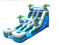 15' Tropical Marble Dual Lane Water Slide - Jumptastic