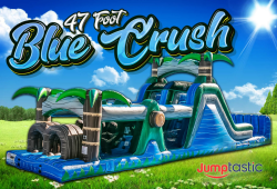47' Blue Crush Obstacle Course with Dual Lane Slide
