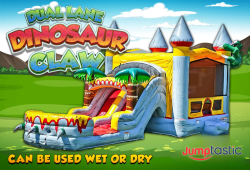 Dinosaur Claw Bounce and Slide Dual Lane Combo