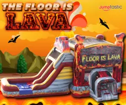 Floor is Lava Dual Lane Bounce and Slide