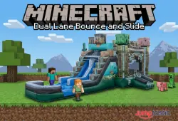Minecraft Dual Lane Bounce and Slide Combo