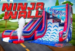 Ninja Warrior Obstacle Wall and 22' Slide