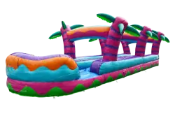 35' Dual Lane Tropical Hurricane Slip & Slide - Jumptastic