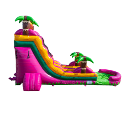 18' Magenta Palms Water Slide - Jumptastic