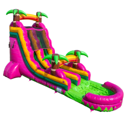 18' Magenta Palms Water Slide - Jumptastic