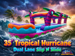 35' Dual Lane Tropical Hurricane Slip & Slide